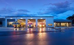 The Engineering Enterprise provided electrical engineering design services for the Monterey Regional Airport’s new 10,000-square-foot Aircraft Rescue and Fire Fighting Facility in Monterey, Calif. Engineers collaborated with the Monterey Airport, the Monterey Fire Department, and MARJANG Architecture to design this critical facility that includes four apparatus bays, apparatus bay support areas, living quarters with dorm rooms, kitchen/dining/day room, watch room, exercise room and offices. They also worked closely with contractor partners Mills Construction and Collins Electric on this design-build project. The Engineering Enterprise provided electrical engineering design services for the Monterey Regional Airport’s new 10,000-square-foot Aircraft Rescue and Fire Fighting Facility in Monterey, Calif. Engineers collaborated with the Monterey Airport, the Monterey Fire Department, and MARJANG Architecture to design this critical facility that includes four apparatus bays, apparatus bay support areas, living quarters with dorm rooms, kitchen/dining/day room, watch room, exercise room and offices. They also worked closely with contractor partners Mills Construction and Collins Electric on this design-build project.