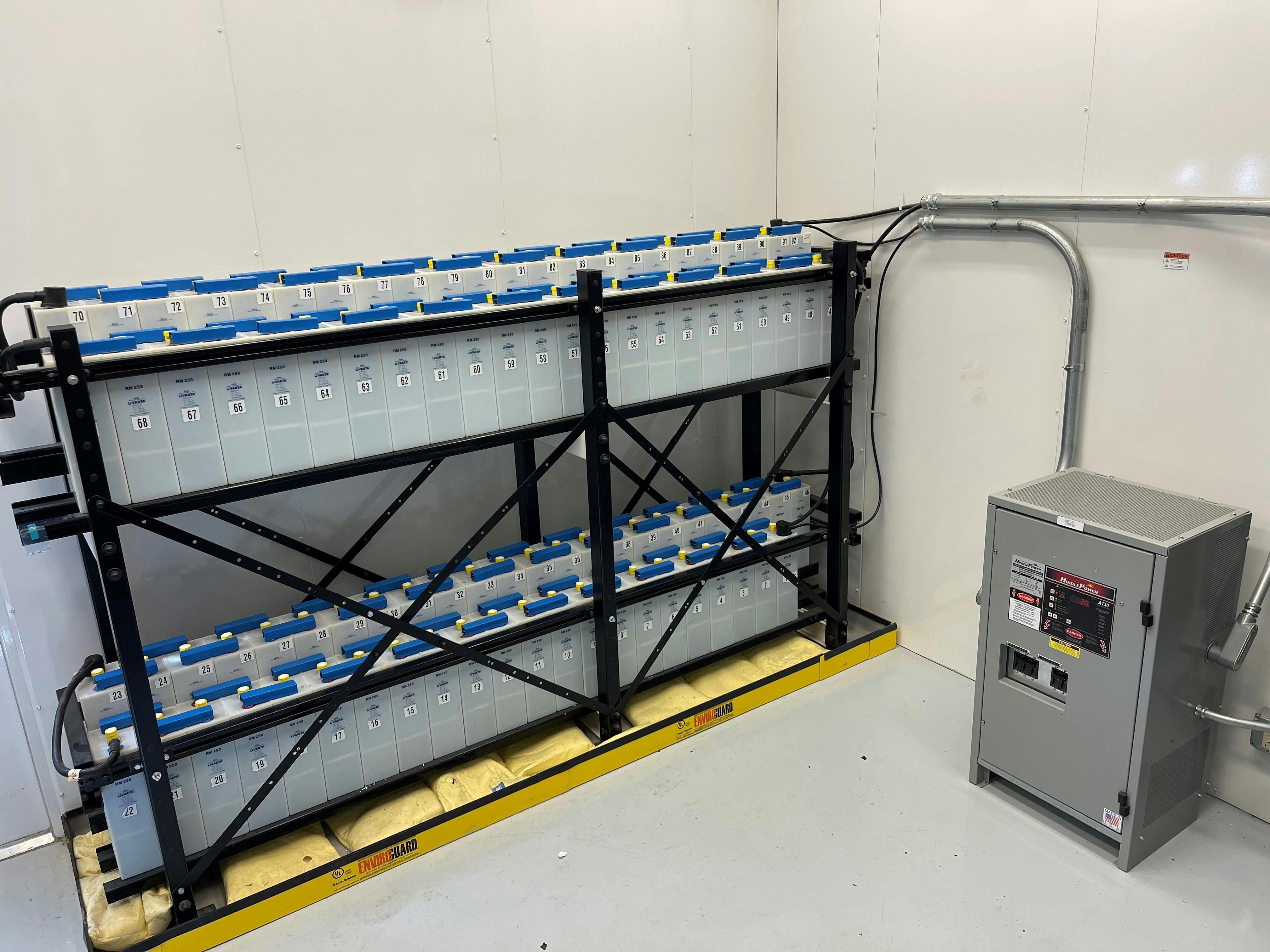 Photo 3. Here&rsquo;s an example of a well-placed and visible battery system.