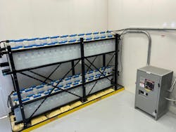 Photo 3. Here’s an example of a well-placed and visible battery system. Photo 3. Here’s an example of a well-placed and visible battery system.