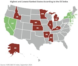 best and worst states for ev charging best and worst states for ev charging