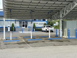 EV charging busway puts infrastructure overhead so you can expand and reconfigure your charging infrastructure with no concrete work, which is often the biggest cost when deploying EV charging for fleets. EV charging busway puts infrastructure overhead so you can expand and reconfigure your charging infrastructure with no concrete work, which is often the biggest cost when deploying EV charging for fleets.