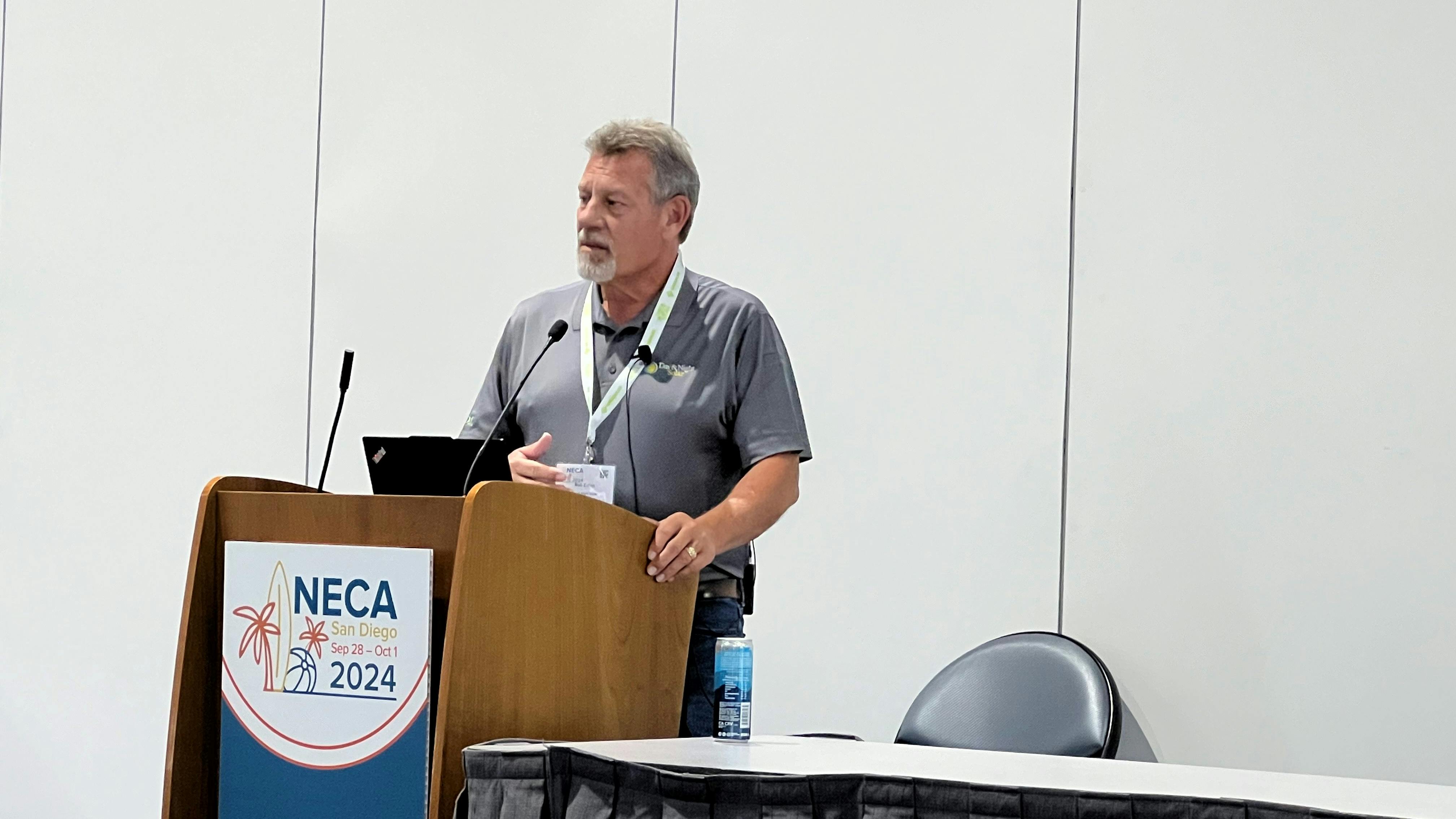 Bob Eaton, managing partner, Dayton & Night Solar, offered contractors insight into using federal IRA tax incentives to fund solar projects.