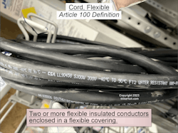 Fig. 1. A “flexible cord” is two or more insulated conductors enclosed in a flexible covering. Fig. 1. A “flexible cord” is two or more insulated conductors enclosed in a flexible covering.