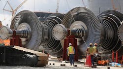 Steam turbines readied at Georgia Power’s Plant Vogtle. Steam turbines readied at Georgia Power’s Plant Vogtle.