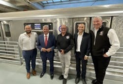 Photo 1. Left to right: USWU Political Director Connor Shaw, Brooklyn D.A. Eric Gonzalez, USWU President Lou Lolacono, Educational Director Paul Iaccarino, and Local 363 Business Agent Steven Malone. Photo 1. Left to right: USWU Political Director Connor Shaw, Brooklyn D.A. Eric Gonzalez, USWU President Lou Lolacono, Educational Director Paul Iaccarino, and Local 363 Business Agent Steven Malone.