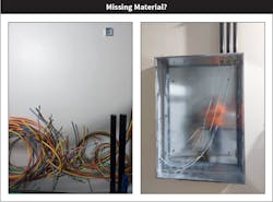 Fig. 1. Make sure you avoid a situation like this, where a foreman couldn’t complete piping for a UPS due to missing materials. Fig. 1. Make sure you avoid a situation like this, where a foreman couldn’t complete piping for a UPS due to missing materials.