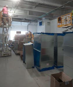 Fig. 2. It’s important to make plans on where you want material delivered to avoid situations like a backed-up loading dock. Fig. 2. It’s important to make plans on where you want material delivered to avoid situations like a backed-up loading dock.