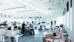 Flexible lighting systems support resiliency in the workplace by providing a comfortable, engaging environment that can quickly adapt over time. Photo by © Jake Holt Photography, courtesy of Lutron Electronics. Flexible lighting systems support resiliency in the workplace by providing a comfortable, engaging environment that can quickly adapt over time. Photo by © Jake Holt Photography, courtesy of Lutron Electronics.