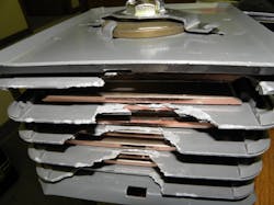 Photo 1. This joint pack insulator was damaged during the removal process and required replacement. Photo 1. This joint pack insulator was damaged during the removal process and required replacement.