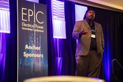 Keon McEwen, Black & Veatch, delivered the Sunday keynote address on cybersecurity. Keon McEwen, Black & Veatch, delivered the Sunday keynote address on cybersecurity.