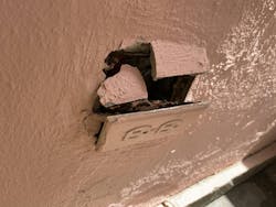 Wrong cover for this damp location Wrong cover for this damp location