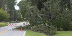 Hurricane Florence damage to power lines in Wagram, N.C., in 2018. The real-time data harnessed from the C137.10 standard will enable crews to be dispatched directly to damage locations like this — ideally before customers start calling about outages and downed poles. Hurricane Florence damage to power lines in Wagram, N.C., in 2018. The real-time data harnessed from the C137.10 standard will enable crews to be dispatched directly to damage locations like this — ideally before customers start calling about outages and downed poles.