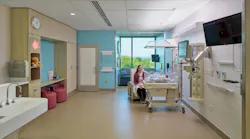 A neonatal intensive care unit with a fully indirect circadian lighting system was designed to minimize glare.