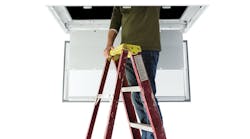 Photo 3. Forward-thinking lighting manufacturers have designed and engineered plenum-access luminaires that allow access to the equipment in the ceiling by providing a panel or opening within the unit itself. This engineering simplifies ceiling layout, prevents the disruption caused by removing a luminaire, and permits a quick return to full function. Photo 3. Forward-thinking lighting manufacturers have designed and engineered plenum-access luminaires that allow access to the equipment in the ceiling by providing a panel or opening within the unit itself. This engineering simplifies ceiling layout, prevents the disruption caused by removing a luminaire, and permits a quick return to full function.