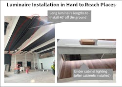 Fig. 4. Job-site lighting can be difficult to install. Fig. 4. Job-site lighting can be difficult to install.