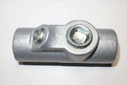 Photo 5b. A horizontal installation is achieved by removing the larger plug for pouring compound. Conduit seals are limited to 25% conductor fill. Photo 5b. A horizontal installation is achieved by removing the larger plug for pouring compound. Conduit seals are limited to 25% conductor fill.