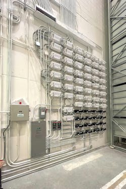 Remote drivers for the innovative LED overhead lights are conveniently located at floor level, accessible by baker-style scaffolding. Remote drivers for the innovative LED overhead lights are conveniently located at floor level, accessible by baker-style scaffolding.