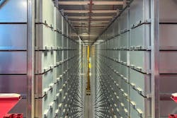 The bookBot crane before activation. The bookBot crane before activation.