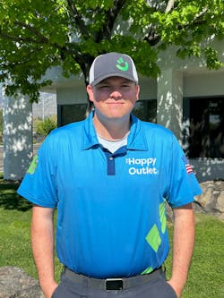 Brett Daywalt is proud to be an electrician, and he said technology has helped him to get his jobs done quickly and efficiently. Brett Daywalt is proud to be an electrician, and he said technology has helped him to get his jobs done quickly and efficiently.