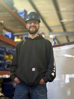 Trinity Electric is currently working on a new meat processing facility in Kansas, and Tanner Ehlers is traveling to the work location with a crew on a rotating schedule. Trinity Electric is currently working on a new meat processing facility in Kansas, and Tanner Ehlers is traveling to the work location with a crew on a rotating schedule.