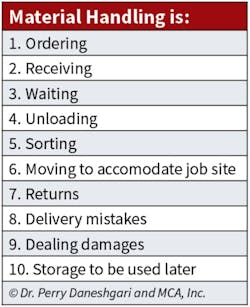 There are 10 steps when it comes to material handling. There are 10 steps when it comes to material handling.