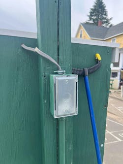 A not-so-weatherproof installation A not-so-weatherproof installation