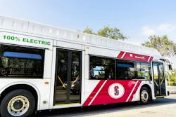 The Marguerite free shuttle, 100 Electric, transports people from the Stanford campus to the nearby Medical Center in Palot Alto, Calif. The Marguerite free shuttle, 100 Electric, transports people from the Stanford campus to the nearby Medical Center in Palot Alto, Calif.