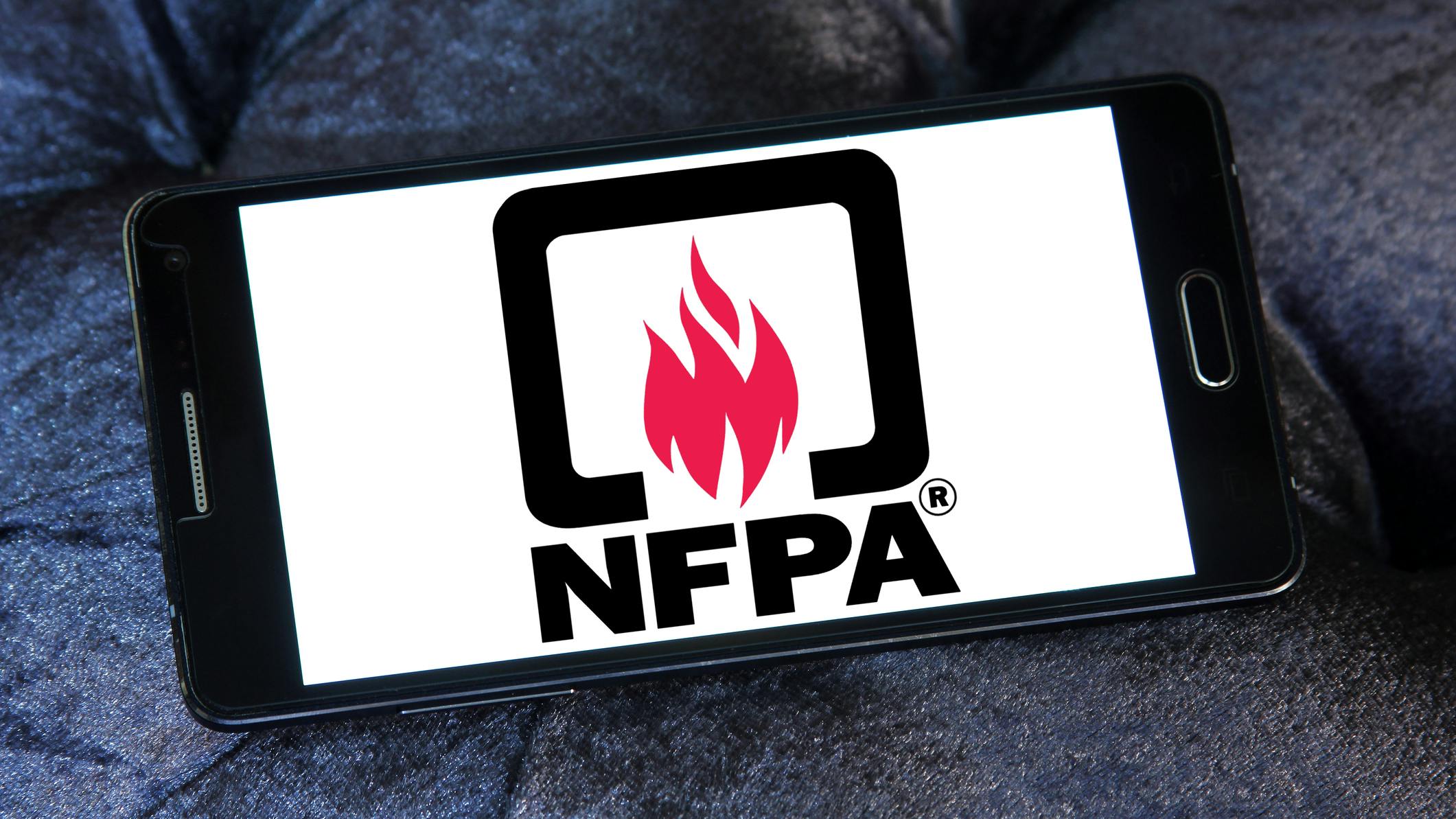 NFPA logo on a phone screen
