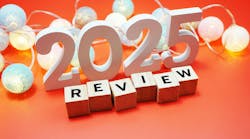 Review 2025 alphabet letters with space copy on red background. Review 2025 alphabet letters and LED cotton balls decoration with space copy on red background Review 2025 alphabet letters with space copy on red background. Review 2025 alphabet letters and LED cotton balls decoration with space copy on red background