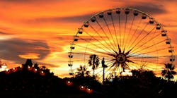 ferris wheel at sunset ferris wheel at sunset