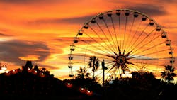 ferris wheel at sunset ferris wheel at sunset
