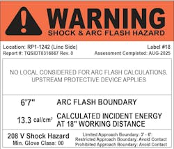 One of the main changes to Sec. 110.16 was renaming it from arc flash hazard “marking” instead of “warning,” illustrated by this warning label. One of the main changes to Sec. 110.16 was renaming it from arc flash hazard “marking” instead of “warning,” illustrated by this warning label.