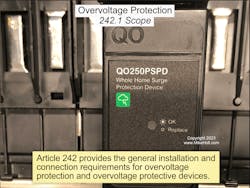 Article 242 provides the general, installation, and connection requirements for overvoltage protection and SPDs. Article 242 provides the general, installation, and connection requirements for overvoltage protection and SPDs.