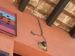 A coverless outlet box A coverless outlet box