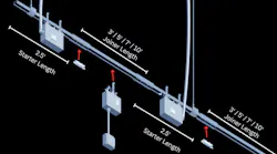 Modular Track Busway layout showing 2.5′ starter sections and joiner lengths available in 3′–10′ increments. Modular Track Busway layout showing 2.5′ starter sections and joiner lengths available in 3′–10′ increments.