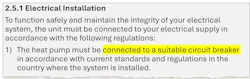 NEC Sec. 110.3(B) now makes it clear that installations, even when following manufacturers’ instructions, must still comply with the Code. These electrical installation instructions for a pool heater do not include GFCI protection, are obviously generic in nature, and could create confusion for installations if they were to be followed. NEC Sec. 110.3(B) now makes it clear that installations, even when following manufacturers’ instructions, must still comply with the Code. These electrical installation instructions for a pool heater do not include GFCI protection, are obviously generic in nature, and could create confusion for installations if they were to be followed.