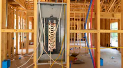 Electricity Circuit Breaker panel in new home construction Electricity Circuit Breaker panel in new home construction