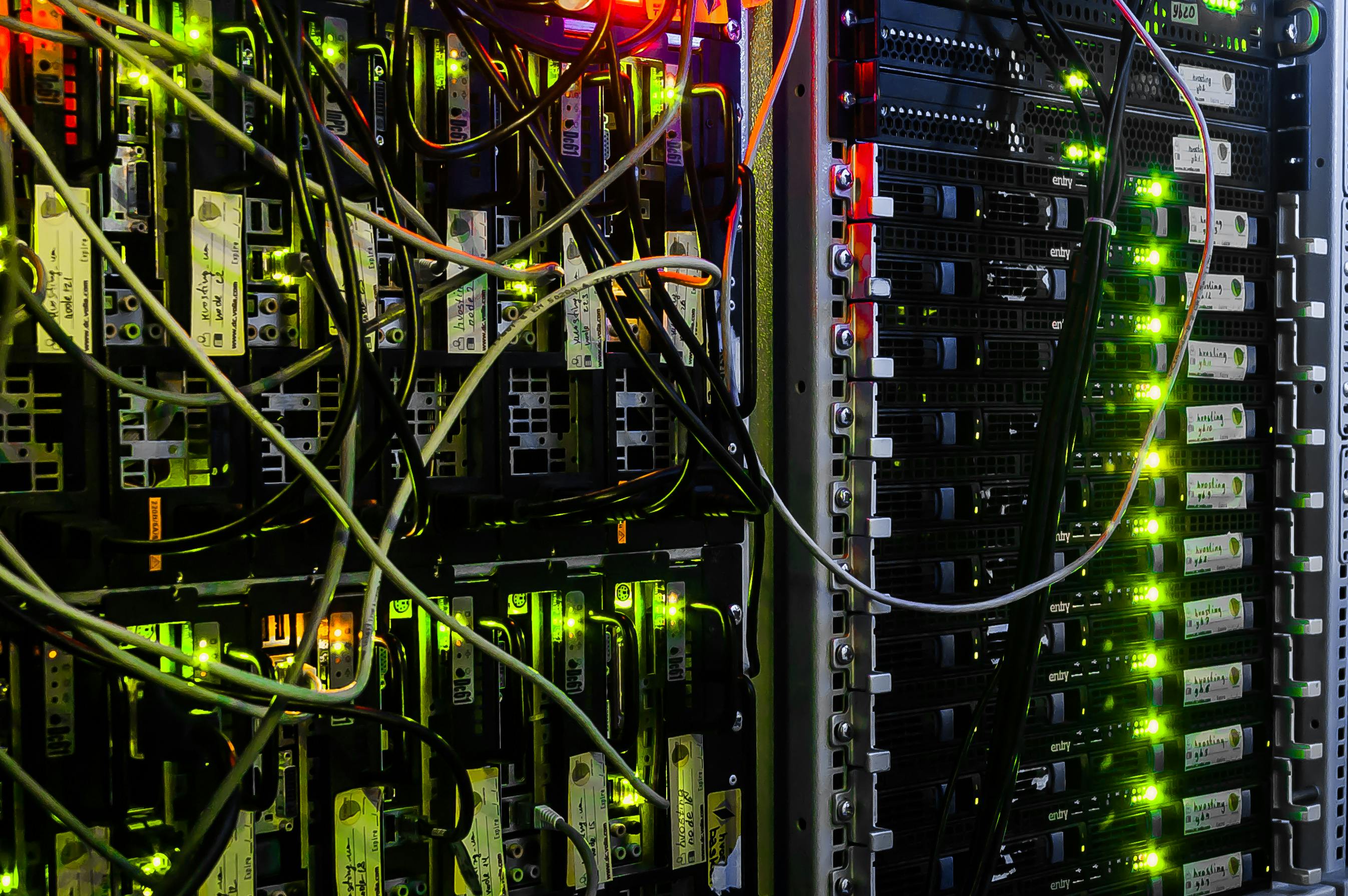 Data center close up