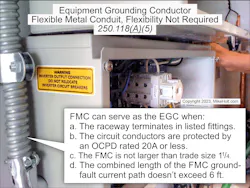 FIg. 1. Metal raceways make better EGCs than wire conductors because their much larger surface area will carry high-frequency current via the skin effect. FIg. 1. Metal raceways make better EGCs than wire conductors because their much larger surface area will carry high-frequency current via the skin effect.