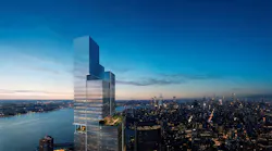 A new 55-story Amex office tower will be 1,226 ft tall and include 2 million sq ft of space. The Manhattan, N.Y.-based project is expected to be completed by 2031. A new 55-story Amex office tower will be 1,226 ft tall and include 2 million sq ft of space. The Manhattan, N.Y.-based project is expected to be completed by 2031.