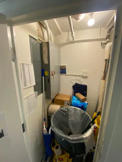 A crowded closet A crowded closet