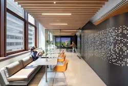 The DV Trading New York project in New York, N.Y., features cutting-edge workspace solutions tailored for financial professionals. This workplace, designed by Stantec, enhances collaboration and productivity. The DV Trading New York project in New York, N.Y., features cutting-edge workspace solutions tailored for financial professionals. This workplace, designed by Stantec, enhances collaboration and productivity.