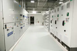 CDM Smith is the primary engineering firm responsible for the engineering design and process analysis behind the OUC (Orlando Utilities Commission) Conway Water Treatment Plant upgrade project in Orlando, Fla. This image shows a 4,160V medium-voltage switchgear front facing a 480V, 1,600A motor control center (MCC) and three 125-hp GAC pump variable-frequency drives. CDM Smith is the primary engineering firm responsible for the engineering design and process analysis behind the OUC (Orlando Utilities Commission) Conway Water Treatment Plant upgrade project in Orlando, Fla. This image shows a 4,160V medium-voltage switchgear front facing a 480V, 1,600A motor control center (MCC) and three 125-hp GAC pump variable-frequency drives.