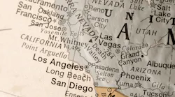 California- West coast USA. Detail shot of a globe, showcasing California. California- West coast USA. Detail shot of a globe, showcasing California.