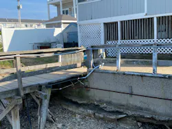 A saggy seaside installation
