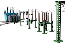 Fig. 4. The numbered positions show various test points in a substation.