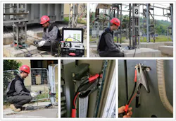 Fig. 1. Various indoor and outdoor measurement points at a substation for grounding connection.