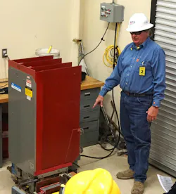 Photo 4. Vendor training provides learning opportunities that may not be available in house. Maintenance training on older style medium-voltage circuit breakers will help minimize downtime in the long run.