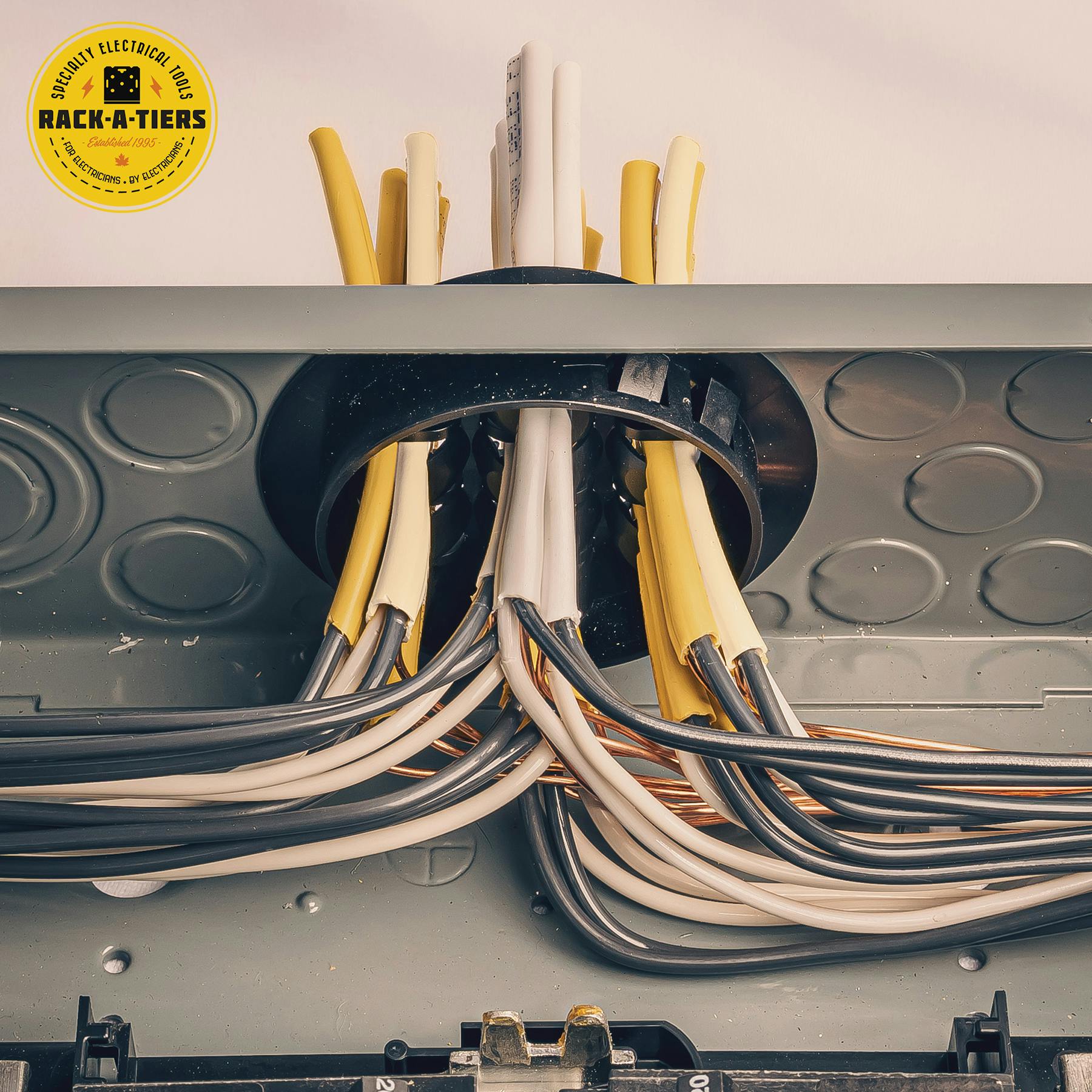 The Wire Waffle is installed in a 2.5-in. knockout.