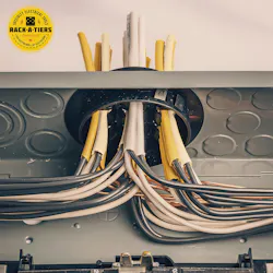 The Wire Waffle is installed in a 2.5-in. knockout.